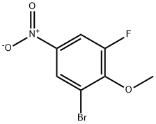1-溴-3-氟-2-甲氧基-5-硝基苯 结构式