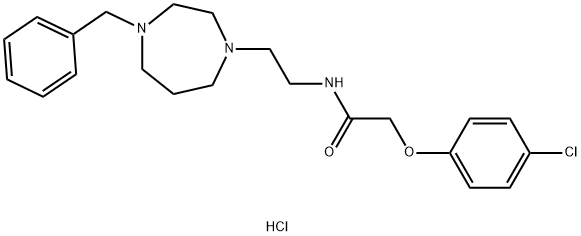 Acetamide, 2-(4-chlorophenoxy)-N-(2-(hexahydro-4-(phenylmethyl)-1H-1,4 -diazepin-1-yl)ethyl)-,dihydrochloride 结构式