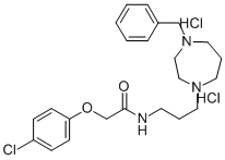Acetamide, 2-(4-chlorophenoxy)-N-(3-(hexahydro-4-(phenylmethyl)-1H-1,4 -diazepin-1-yl)propyl)-,dihydrochloride 结构式