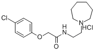 2-(4-Chlorophenoxy)-N-(2-(hexahydro-1H-azepin-1-yl)ethyl)acetamide hyd rochloride 结构式