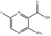 3-氨基-6-碘吡嗪-2-甲酸 结构式