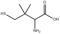 Butyric  acid,  2-amino-4-mercapto-3,3-dimethyl-  (7CI) 结构式