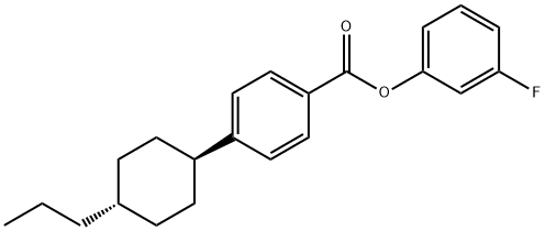 4'-反式-丙基环己基苯甲酸 3-氟苯酯 结构式