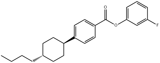 4'-反式-丁基环己基苯甲酸 3-氟苯酯 结构式