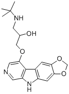 1-((1,1-Dimethyl)amino)-3-(5H-1,3-dioxolo(4,5-f)pyrido(3,4-b)indol-9-y loxy)-2-propanol 结构式