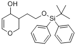 3-[2-(TERT-BUTYL-DIPHENYL-SILANYLOXY)-ETHYL]-3,4-DIHYDRO-2H-PYRAN-4-OL 结构式