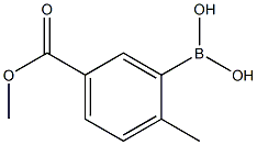5-甲氧甲酰基-2-甲基苯硼酸 结构式