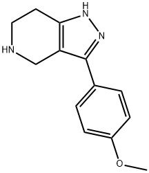 3-(4-甲氧基苯基)-4,5,6,7-四氢-1H-吡唑并[4,3-C]吡啶 结构式