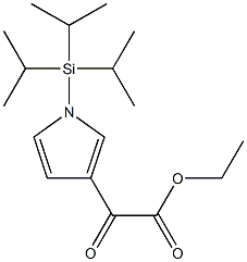 氧代-(1-三异丙基甲硅烷基-1H-吡咯-3-基)乙酸乙酯 结构式