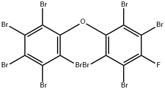 4'-氟-2,2',3,3',4,5,5',6,6'-九溴二苯醚 结构式