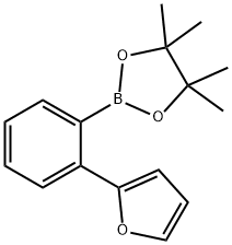 2-[2-(2-FURYL)PHENYL]-4,4,5,5-TETRAMETHYL-1,3,2-DIOXABOROLANE 结构式