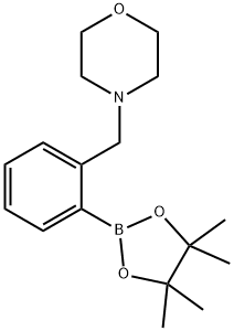 4-[2-(4,4,5,5-四甲基-1,3,2-二氧硼烷-2-基)苄基]吗啉 结构式