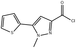 1-METHYL-5-THIEN-2-YL-1H-PYRAZOLE-3-CARBONYL CHLORIDE 结构式