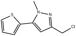 3-(CHLOROMETHYL)-1-METHYL-5-THIEN-2-YL-1H-PYRAZOLE 结构式