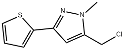 5-(氯甲基)-1-甲基-3-噻吩-2-基-1H-吡唑 结构式