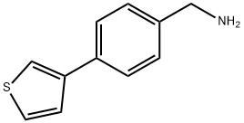 [4-(噻吩-3-基)苯基]甲胺 结构式