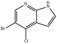 5-溴-4-氯-1H-吡咯并[2,3-B]吡啶 结构式