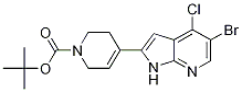 1(2H)-Pyridinecarboxylic acid, 4-(5-broMo-4-chloro-1H-pyrrolo[2,3-b]pyridin-2-yl)-3,6-dihydro-, 1,1-diMethylethyl ester 结构式