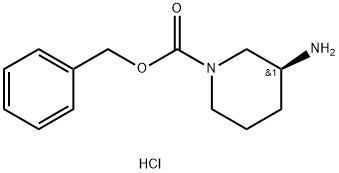 (3S)-3-氨基哌啶-1-羧酸苄酯盐酸盐 结构式