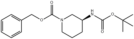 (S)-1-CBZ-3-N-BOC-氨基哌啶 结构式