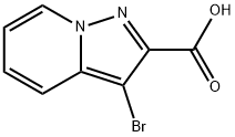 3-溴吡唑[1,5-A]吡啶-2-羧酸 结构式