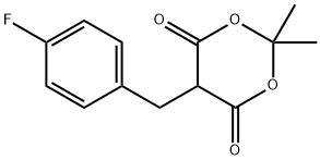 5-(4-氟苄基)-2,2-二甲基-1,3-二噁烷-4,6-二酮 结构式