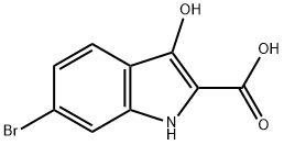 6-溴-3-羟基-2-吲哚甲酸 结构式