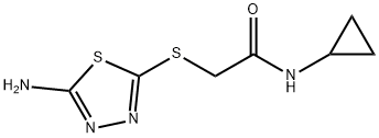 2-[(5-氨基-1,3,4-噻二唑-2-基)硫基]-N-环丙基-乙酰胺 结构式