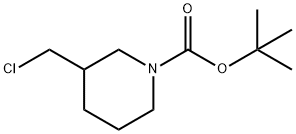 3-(氯甲基)-1-哌啶甲酸叔丁酯 结构式