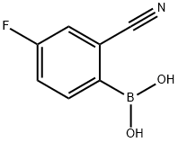 2-CYANO-4-FLUOROPHENYLBORONIC ACID 结构式