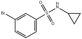 3-溴-N-环丙基苯磺酰胺 结构式