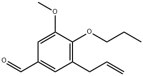 3-烯丙基-5-甲氧基-4-丙氧基苯甲醛 结构式