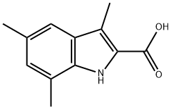 3,5,7-三甲基-1H-吲哚-2-羧酸 结构式