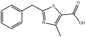 2-苄基-4-甲基-1,3-噻唑-5-羧酸 结构式