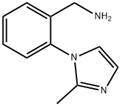 1-[2-(2-甲基-1H-咪唑-1-基)苯基]甲胺 结构式