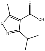 3-异丙基-5-甲基异噁唑-4-羧酸 结构式