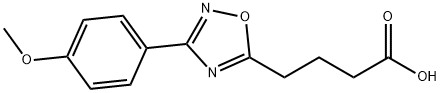 4-[3-(4-甲氧苯基)-1,2,4-恶二唑-5-基]丁酸 结构式