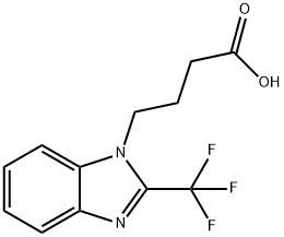 4-[2-(TRIFLUOROMETHYL)-1H-BENZIMIDAZOL-1-YL]BUTANOIC ACID 结构式