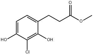 3-(3-氯-2,4-二羟基苯基)丙酸甲酯 结构式
