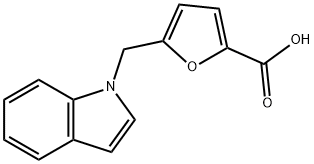 5-(1H-吲哚-1-基甲基)-2-糠酸 结构式