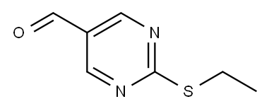 2-(硫代乙基)嘧啶-5-甲醛 结构式