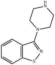 4-(1,2-苯并异噻唑-3-基)-1-哌嗪 结构式