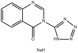 钠 5-(4-氧亚基喹唑啉-3(4H)-基)四唑-1-负离子 结构式