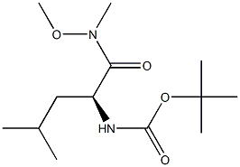 N-(叔丁氧基羰基)-L-亮氨酸-N′-甲氧基-N′-甲酰胺 结构式