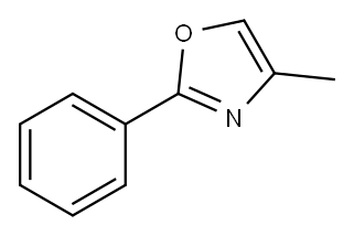 4-甲基-2-苯基恶唑 结构式