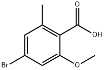 2-甲基-4-溴-6-甲氧基苯甲酸 结构式