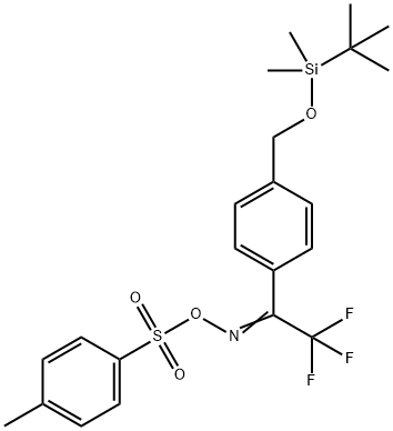 1-[4-[[[(1,1-DiMethylethyl)diMethylsilyl]oxy]Methyl]phenyl]-2,2,2-trifluoro-ethanone O-[(4-Methylphenyl)sulfonyl]oxiMe 结构式