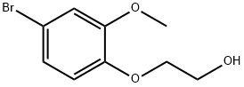 2-(4-溴-2-甲氧基苯氧基)乙醇 结构式