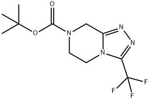 3-(三氟甲基)-5,6-二氢-[1,2,4]噻唑[4,3-A]吡嗪-7(8H)-羧酸叔丁酯 结构式