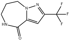 2-(TRIFLUOROMETHYL)-5,6,7,8-TETRAHYDROPYRAZOLO[1,5-A][1,4]DIAZEPIN-4-ONE 结构式